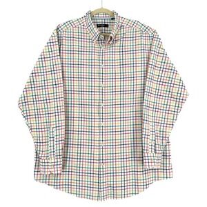 Cremieux‎ Classics 2XT Men's Long Sleeve Button Down Plaid Shirt Cotton